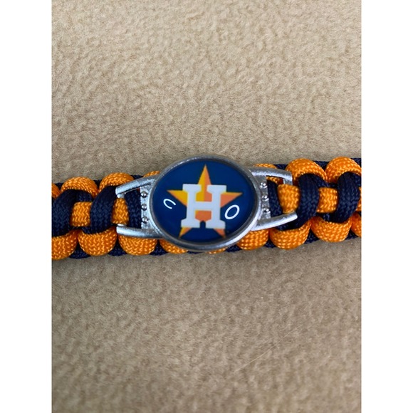 Houston Astros Paracord Bracelet Navy Orange Adjustable Fan Gear Baseball New - Picture 7 of 7